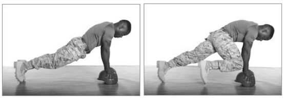 Plank mit Kniebeugung, eine verbesserte Version der klassischen Übung