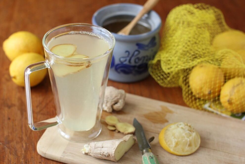 Ingwer-Limonade mit Honig und Zitronensaft